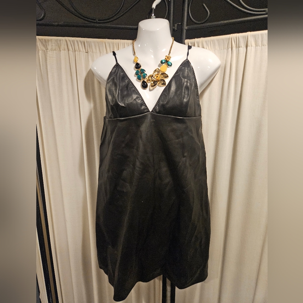 Victoria Secrets faux leather slip dress